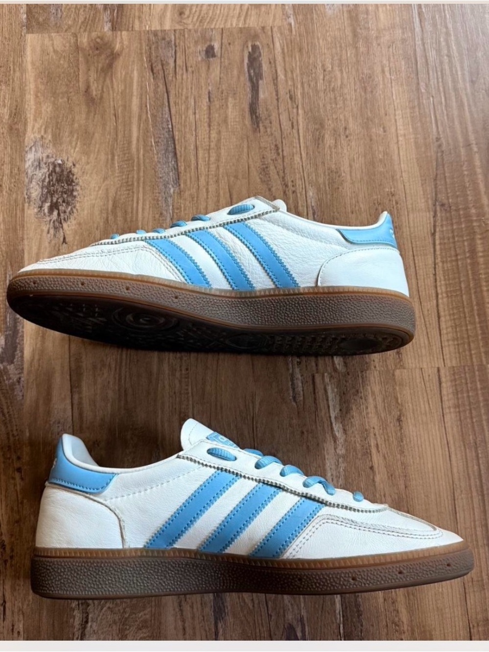 Adidas  Spezial White with Blue Stripes Sneakers Men’s 8  Women’s 9.5